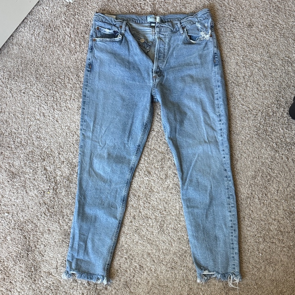 Agolde Sky Blue Cropped Jeans / M43